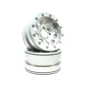 Metsafil Beadlock Wheels PT-Revolver Silver/Silver 2.2" Metsafil Beadlock Wheels PT-Revolver Silver/Silver 2.2"