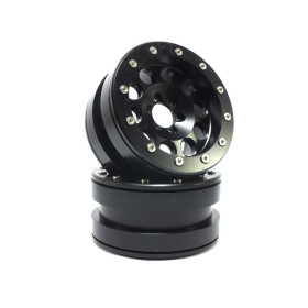 Metsafil Beadlock Wheels PT-Revolver Black/Black 2.2" Metsafil Beadlock Wheels PT-Revolver Black/Black 2.2"