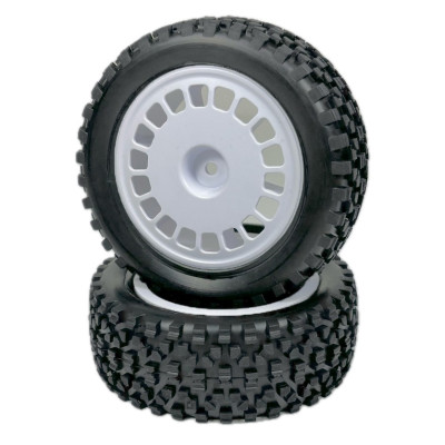 1:10 Buggy Wheel Set "Mini Block" front white (2)