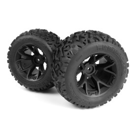 Mounted Linebacker Tire on MT Wheel (Black/2pcs) Mounted Linebacker Tire on MT Wheel (Black/2pcs)