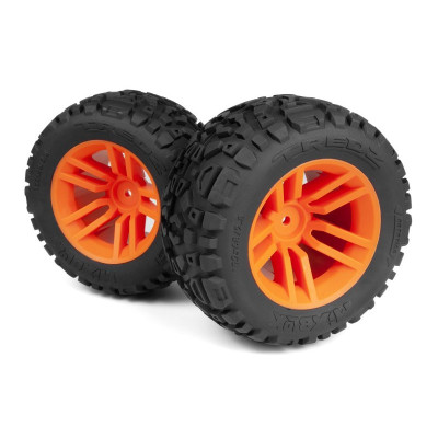 Mounted MixBlok Tire on XT Wheel (Orange/2pcs)