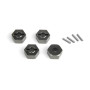 Aluminum 14mm Hex Hub Set (Grey/4pcs)