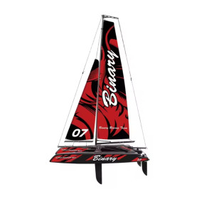 JOYSWAY BINARY 400MM MINI CATAMARAN SAILBOAT RTR RED JOYSWAY BINARY 400MM MINI CATAMARAN SAILBOAT RTR RED