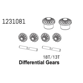 Differential Gear Set 18T/13T CR4.4 Differential Gear Set 18T/13T CR4.4