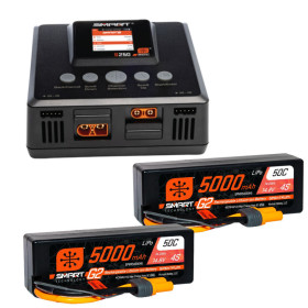 Spektrum Smart Powerstage 8S Surface Bundle: (2) G2 5000mAh 4S LiPo IC5 & S250 Charger Spektrum Smart Powerstage 8S Surface Bundle: (2) G2 5000mAh 4S LiPo IC5 & S250 Charger