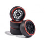 Conjunto Pneus Drift 1/10 - Jante Preta (4)