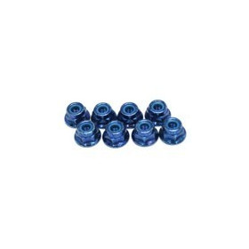 Flanged nylstop nut M4 "Blue", Aluminium (10pcs) Flanged nylstop nut M4 "Blue", Aluminium (10pcs)-GF-0401-044